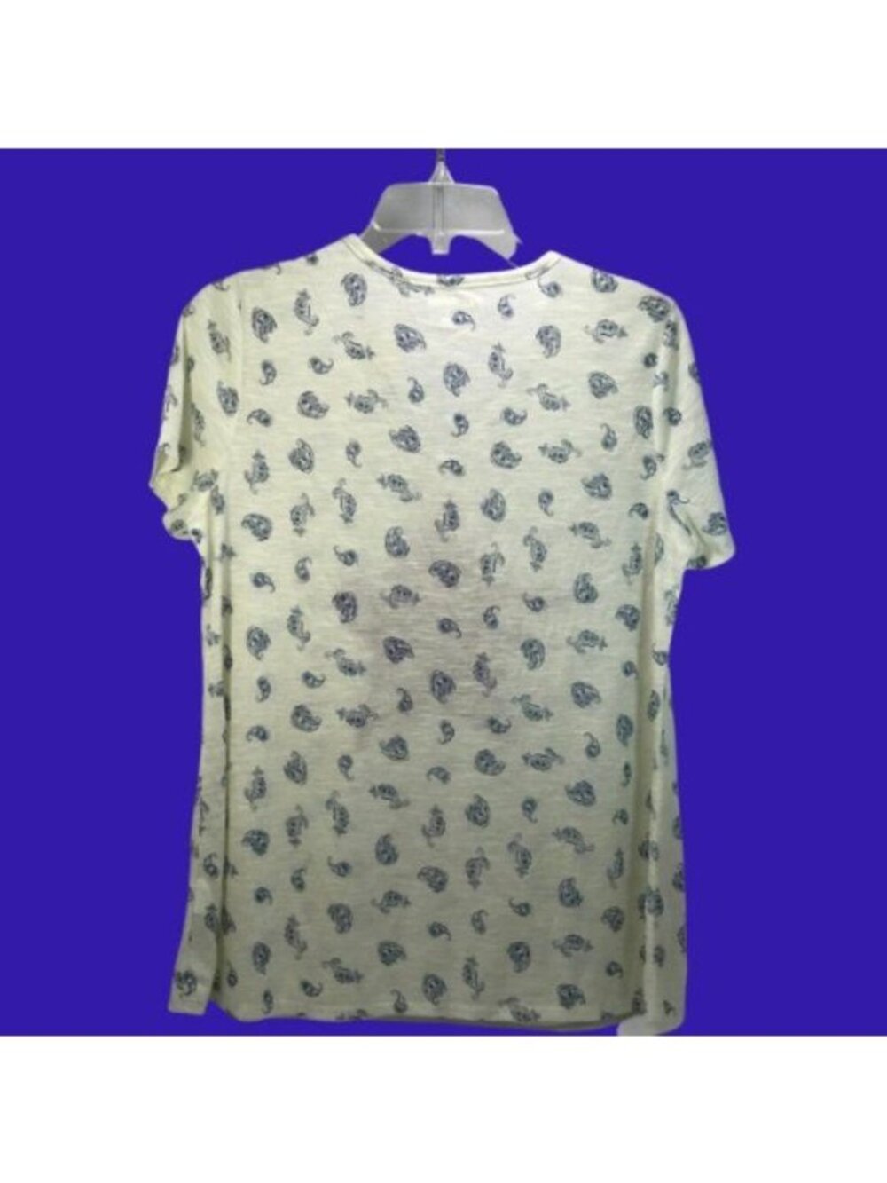 NWT Kim Rogers Size M Red White & Blue Star Paisley Graphic Tee Casual Patriotic - Picture 2 of 5